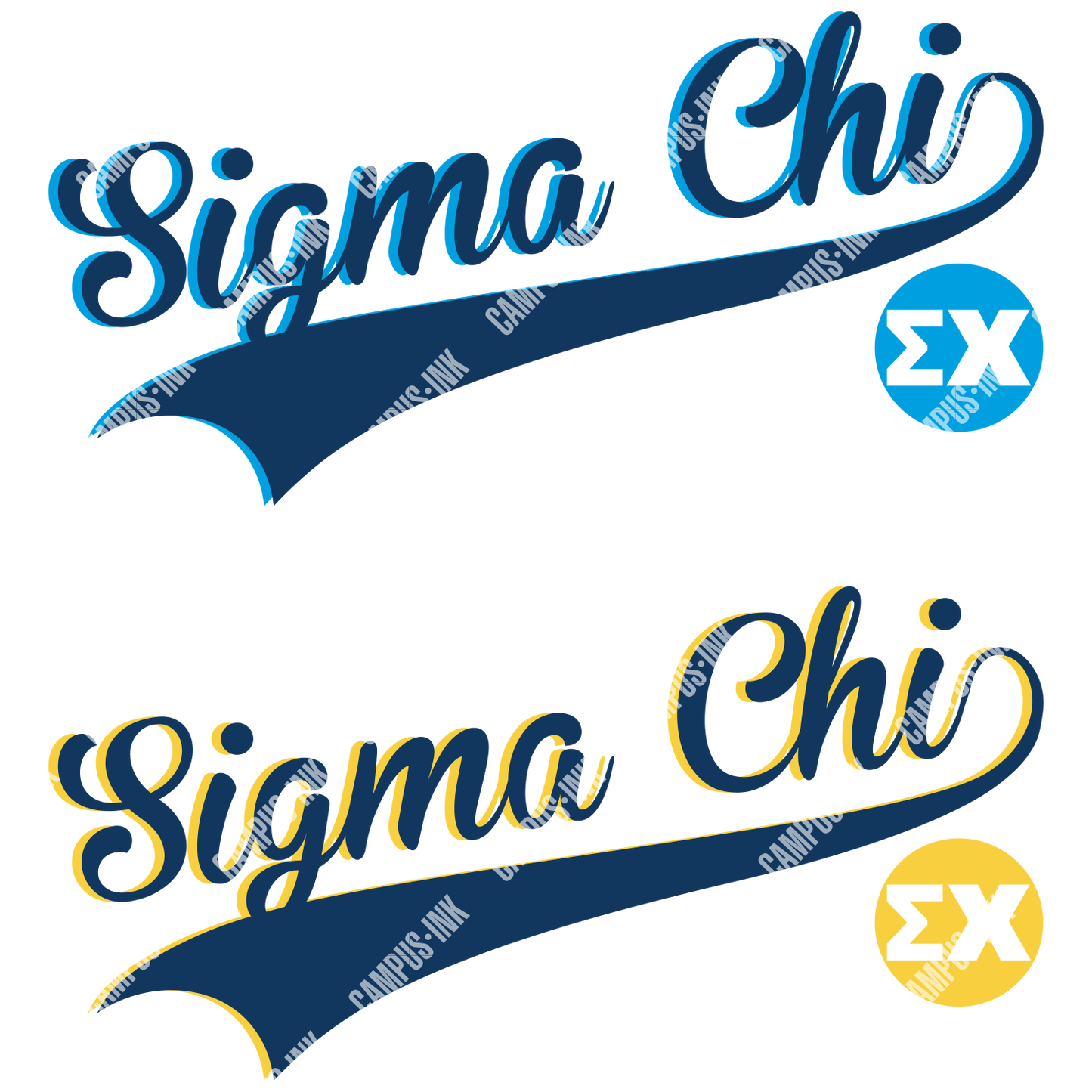 Sigma Chi Baseball Script Logo Design - Sigma Chi Fraternity
