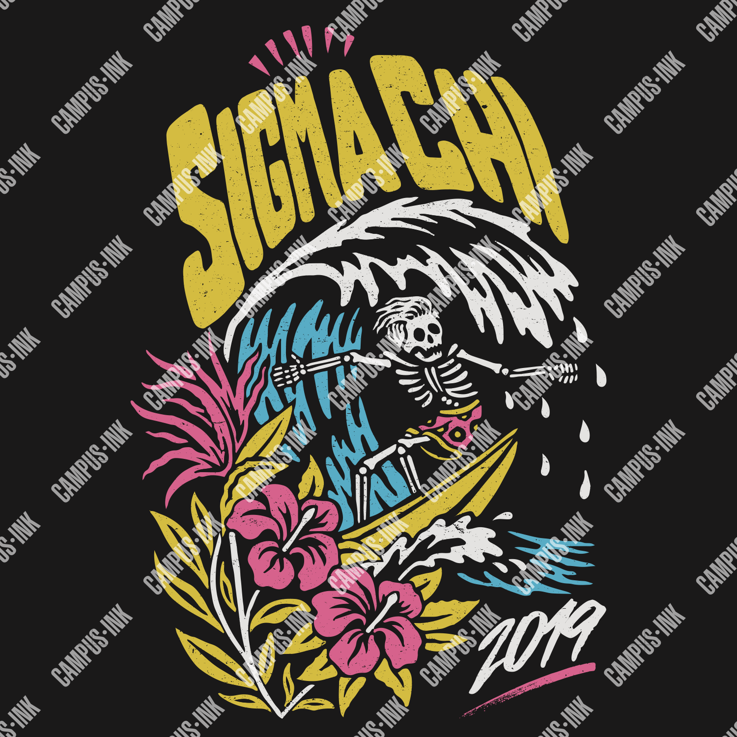 Sigma Chi Surfing Skeleton Design - Sigma Chi Fraternity
