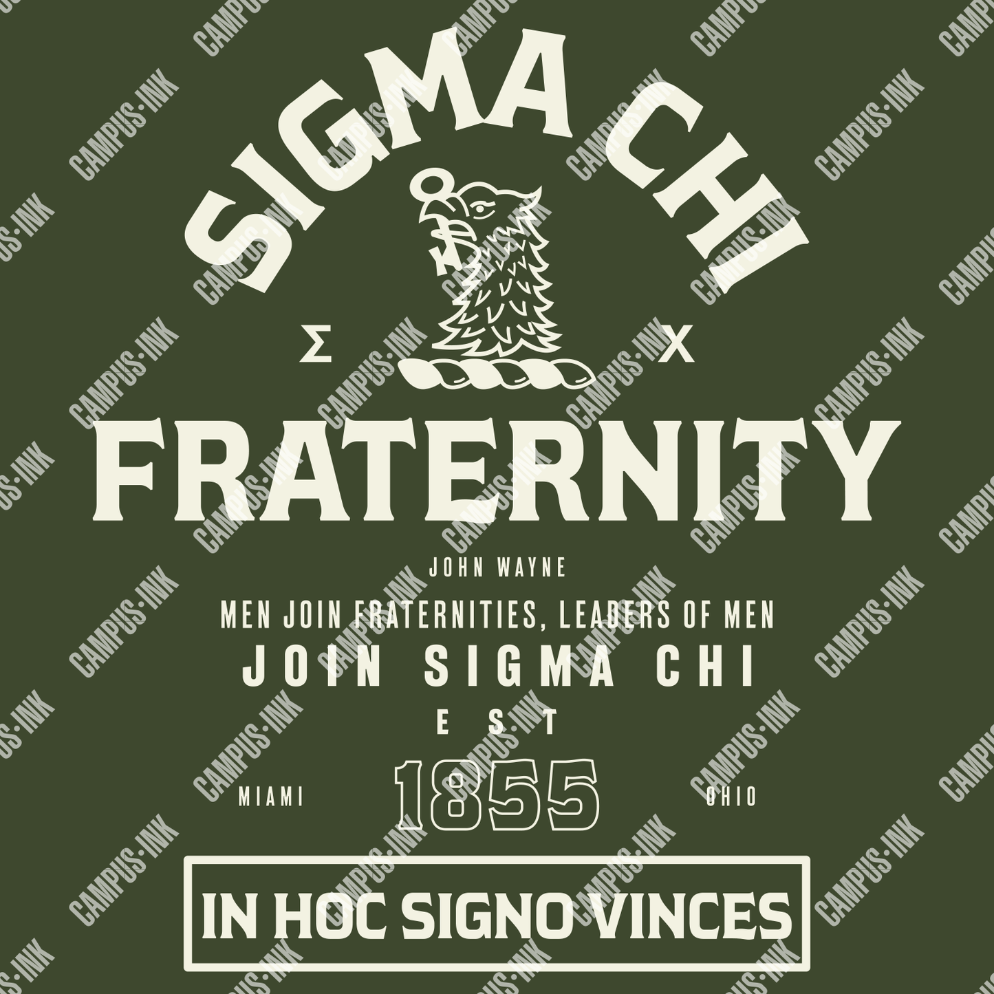 Sigma Chi Vintage Print Design - Sigma Chi Fraternity