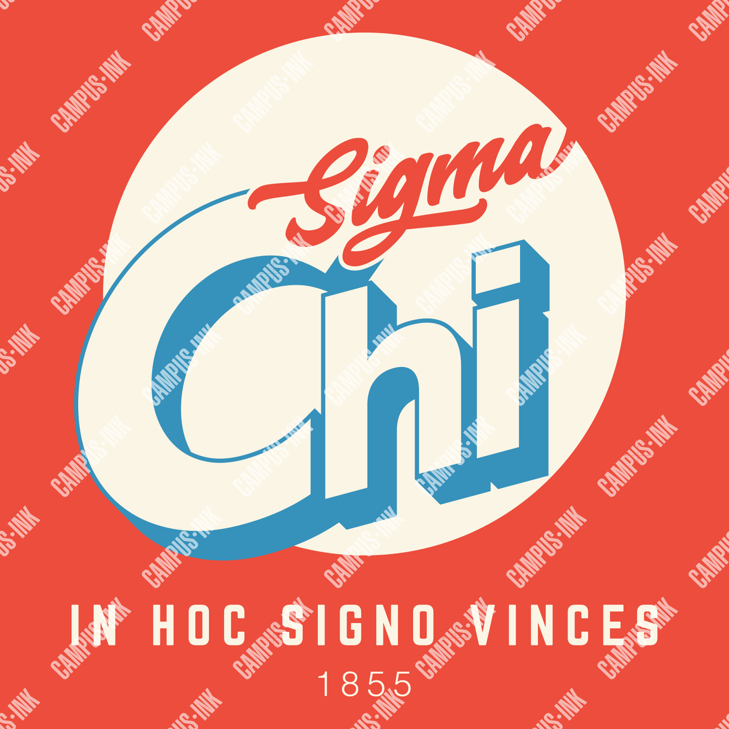Sigma Chi Retro Circle Design - Sigma Chi Fraternity