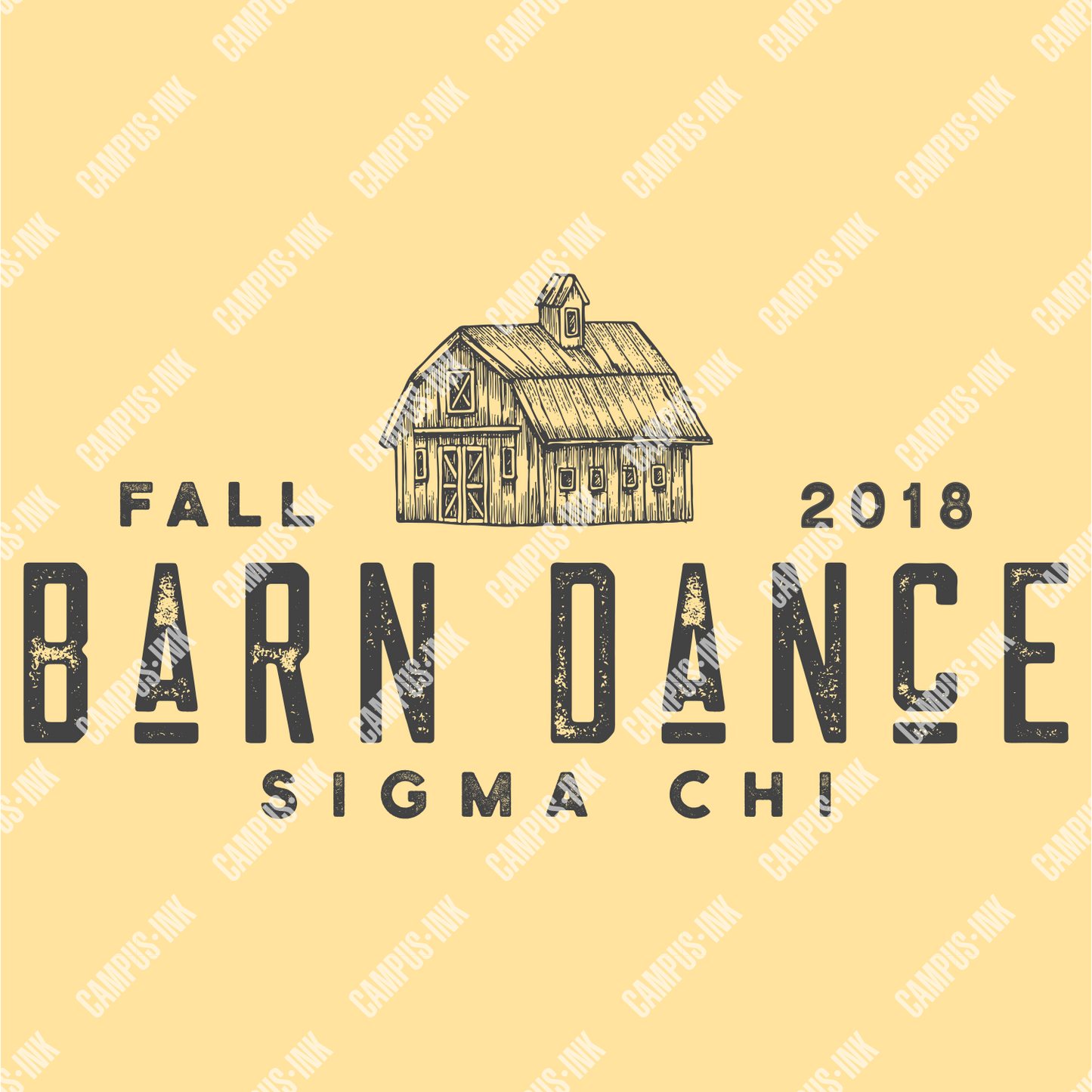 Sigma Chi Barn Text Design - Sigma Chi Fraternity