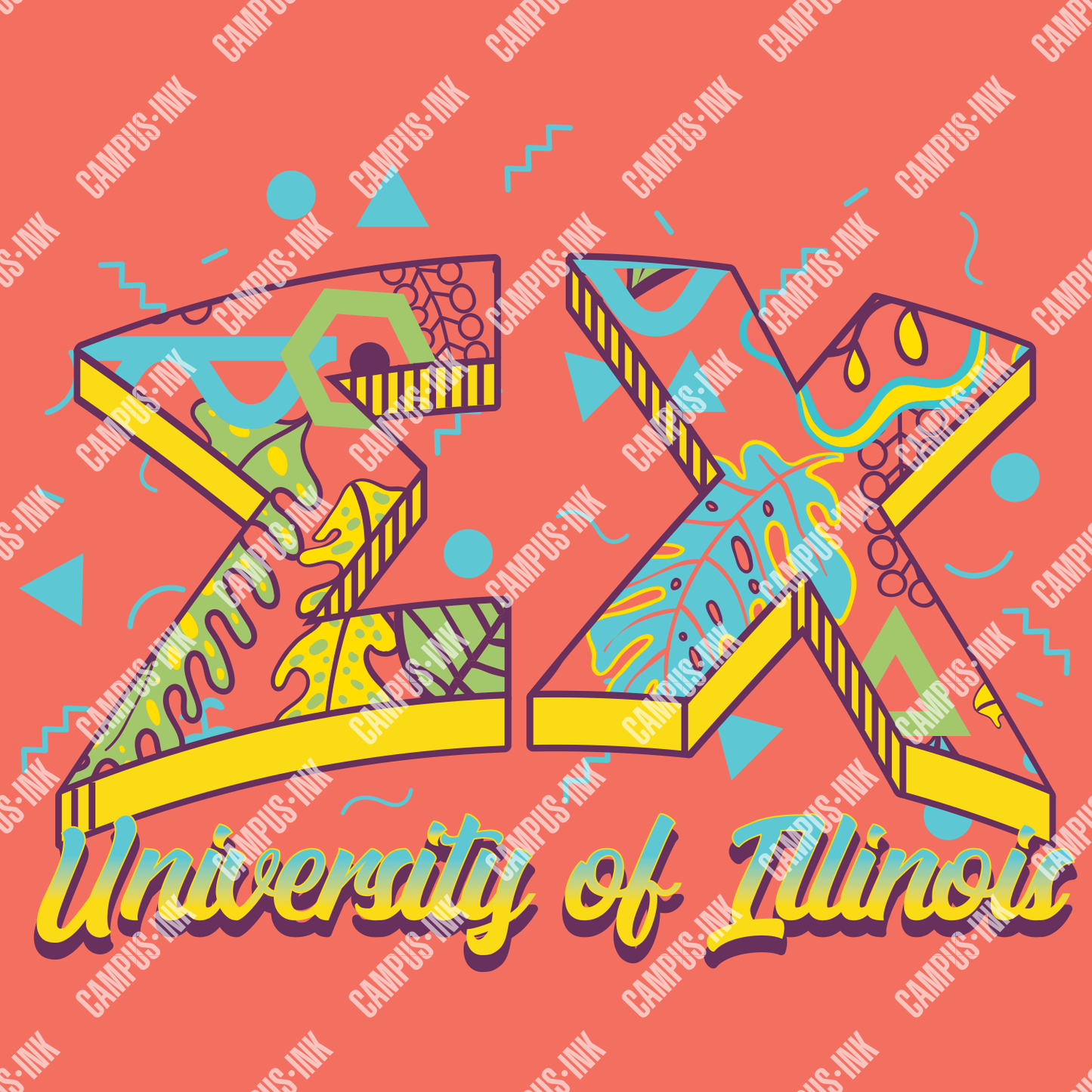 Sigma Chi Tropical Letters Design - Sigma Chi Fraternity