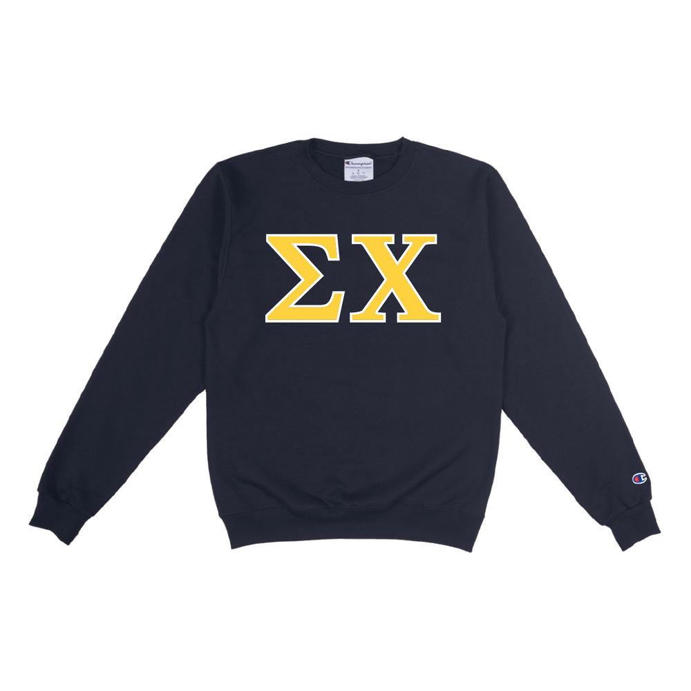 Sigma Chi Letters Crewneck in Navy