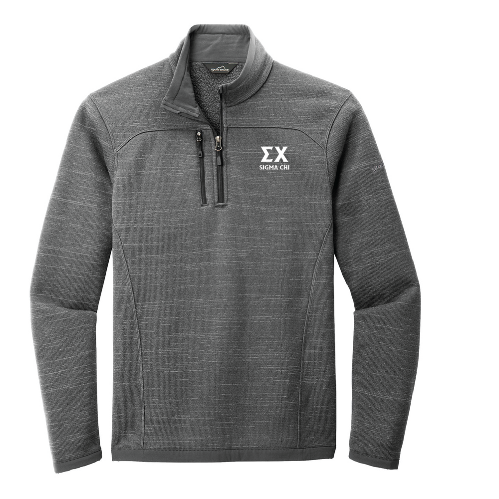 Sigma Chi 1/4 Zip Fleece Sweater by Eddie Bauer