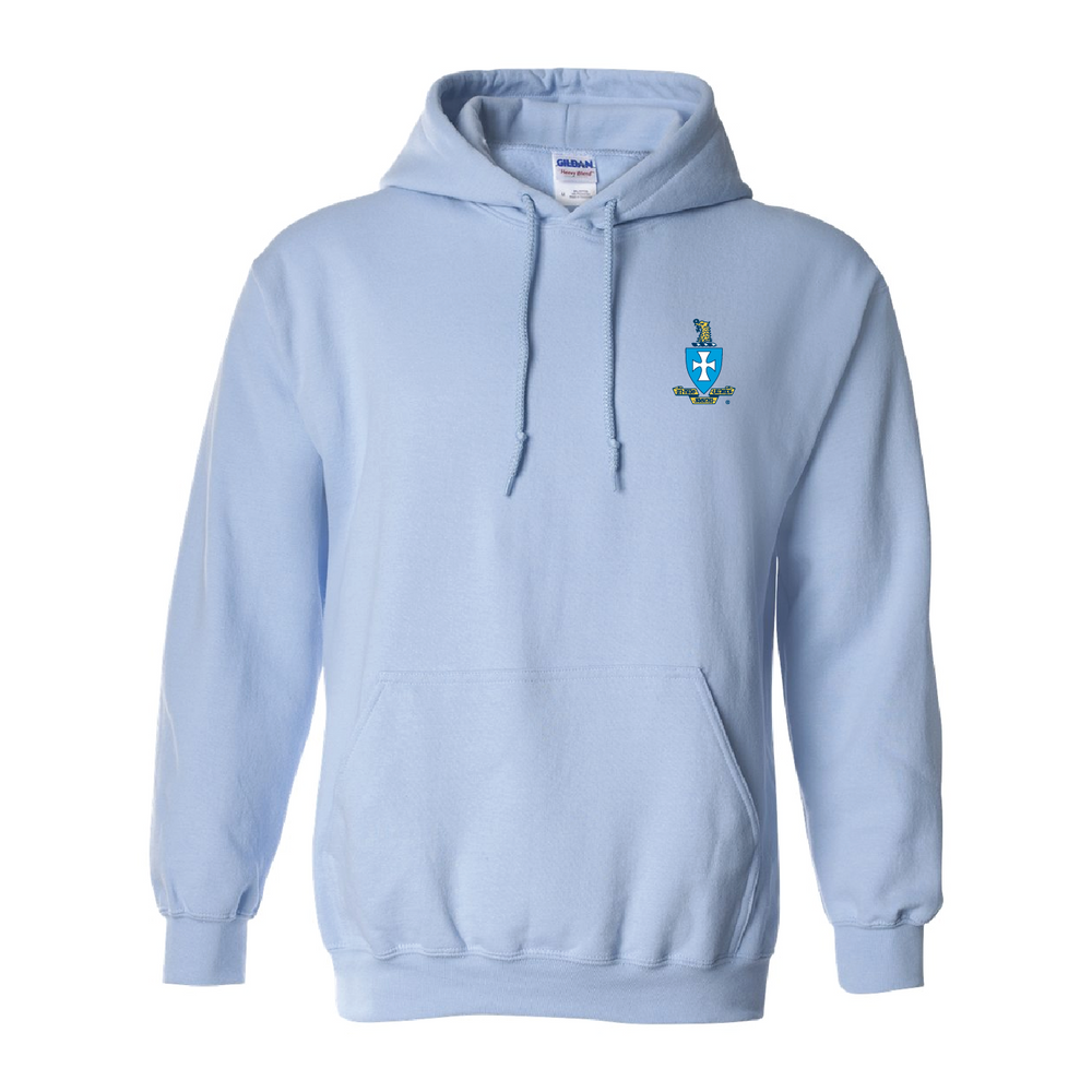 Sigma Chi Crest Hoodie in Light Blue