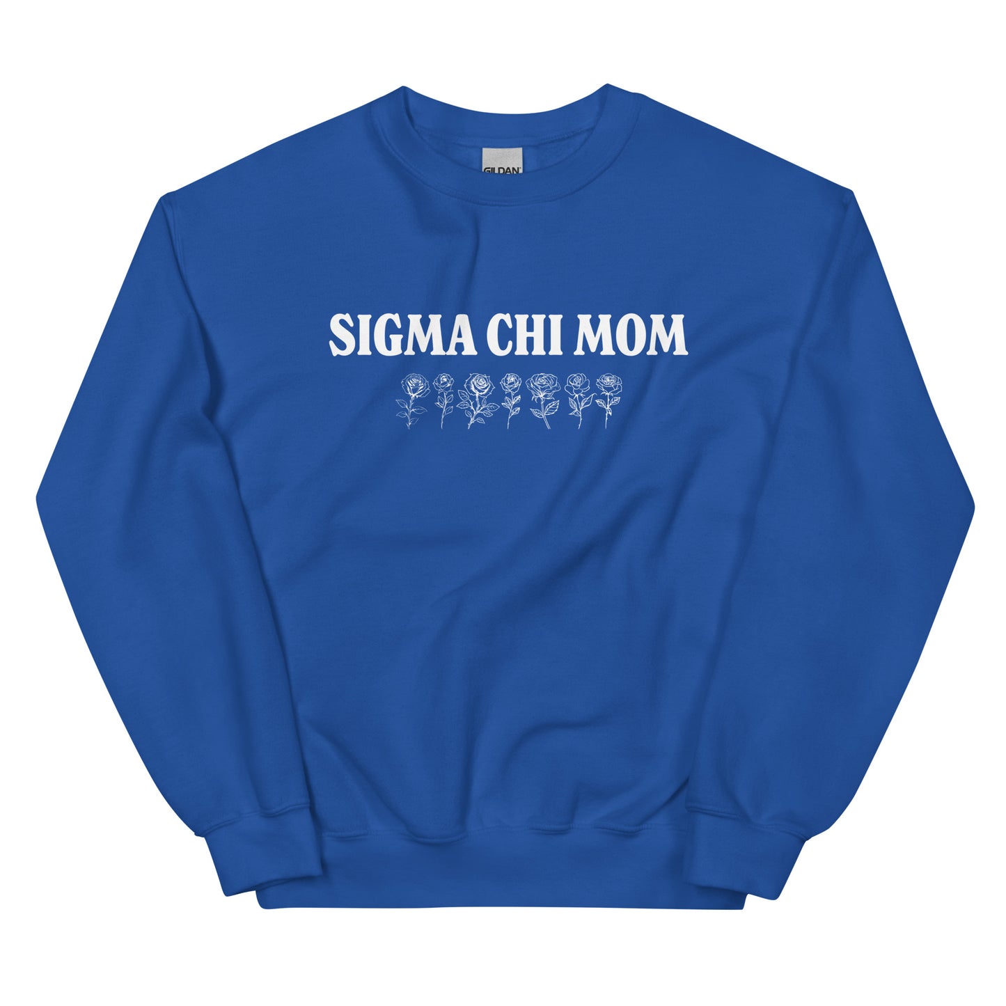 Sigma Chi White Rose Mom Crewneck in White