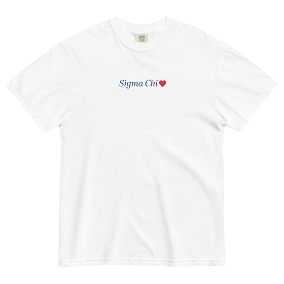Sigma Chi Valentine's T-Shirt by Comfort Colors (2024)