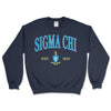 Sigma Chi Vintage Crest Crewneck Sweatshirt (Navy)
