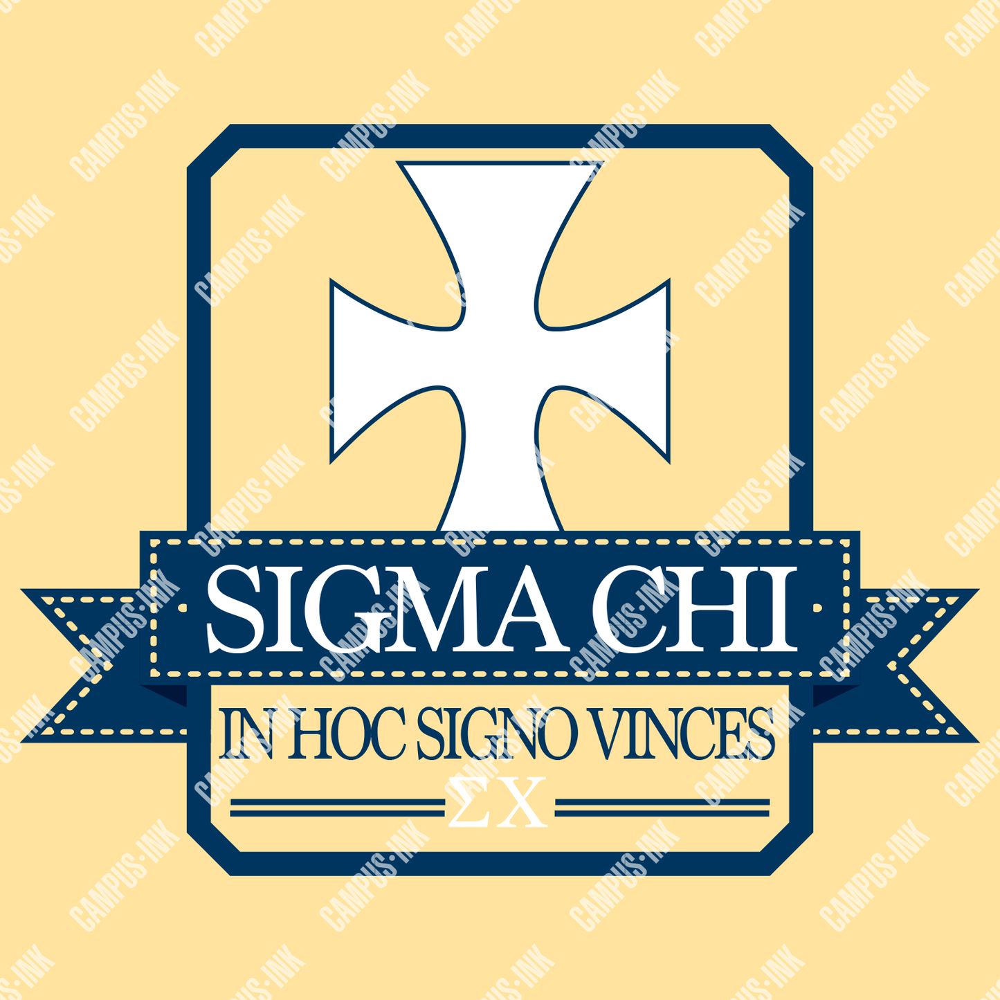Sigma Chi Preppy Box Logo Design - Sigma Chi Fraternity
