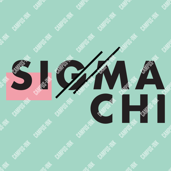 Sigma Chi 80's Pink Geometric Design - Sigma Chi Fraternity