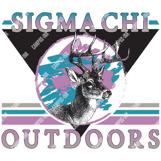 Sigma Chi Retro Deer Design - Sigma Chi Fraternity