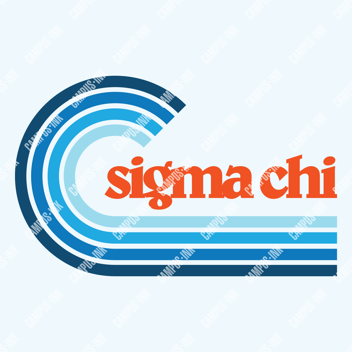 Sigma Chi Cool Blue Wave Design - Sigma Chi Fraternity