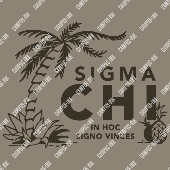 Sigma Chi Palm & Pineapple Design - Sigma Chi Fraternity