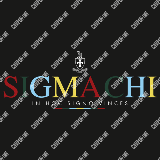 Sigma Chi Retro Colorful Letters Design - Sigma Chi Fraternity