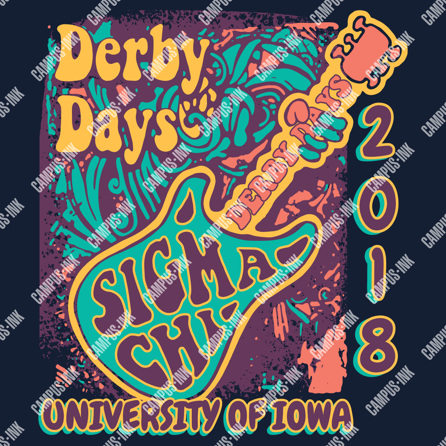 Sigma Chi Funky Jam Band Design - Sigma Chi Fraternity