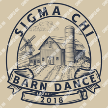  Sigma Chi Barn Dance Farm Logo Design - Sigma Chi Fraternity