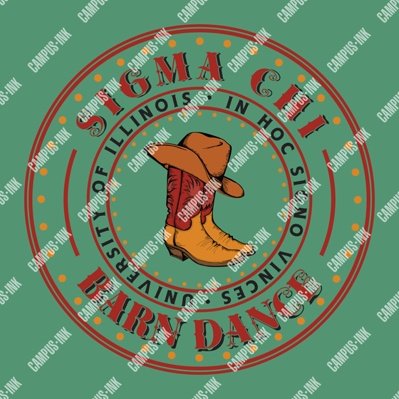 Sigma Chi Barn Dance Circle Badge Design - Sigma Chi Fraternity