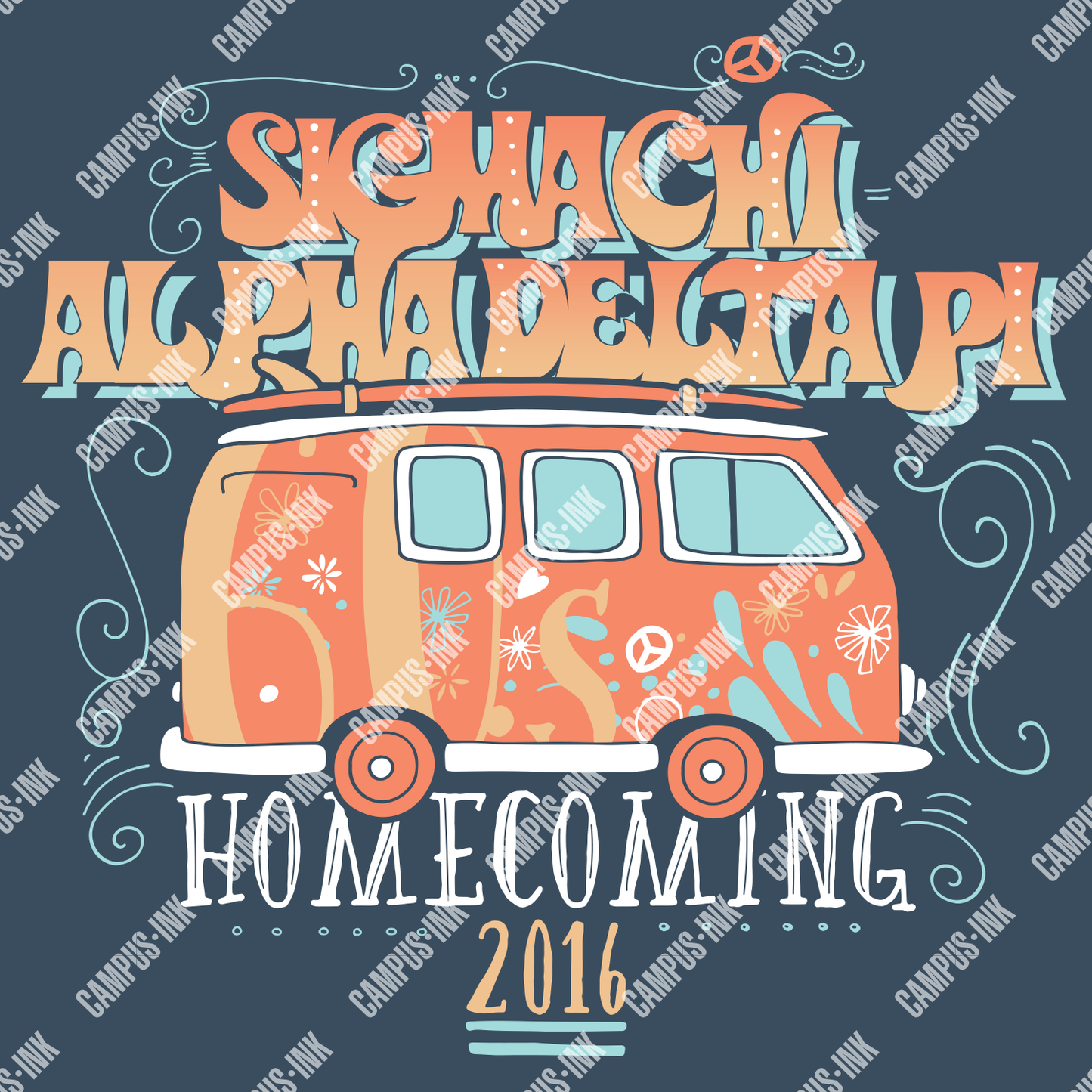 Sigma Chi Hippie Van Design - Sigma Chi Fraternity