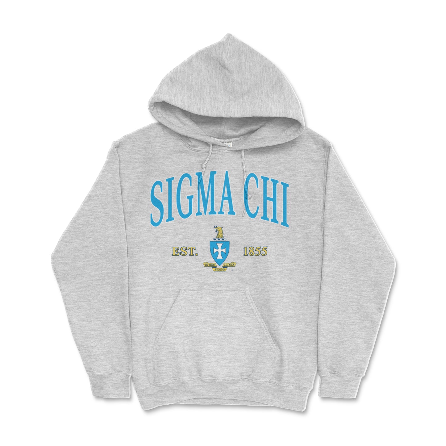 Sigma Chi Vintage Crest Hoodie(Silver Grey)